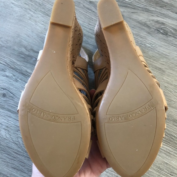Franco Sarto Cork Wedge Sandals, Size 7 - Picture 6 of 7